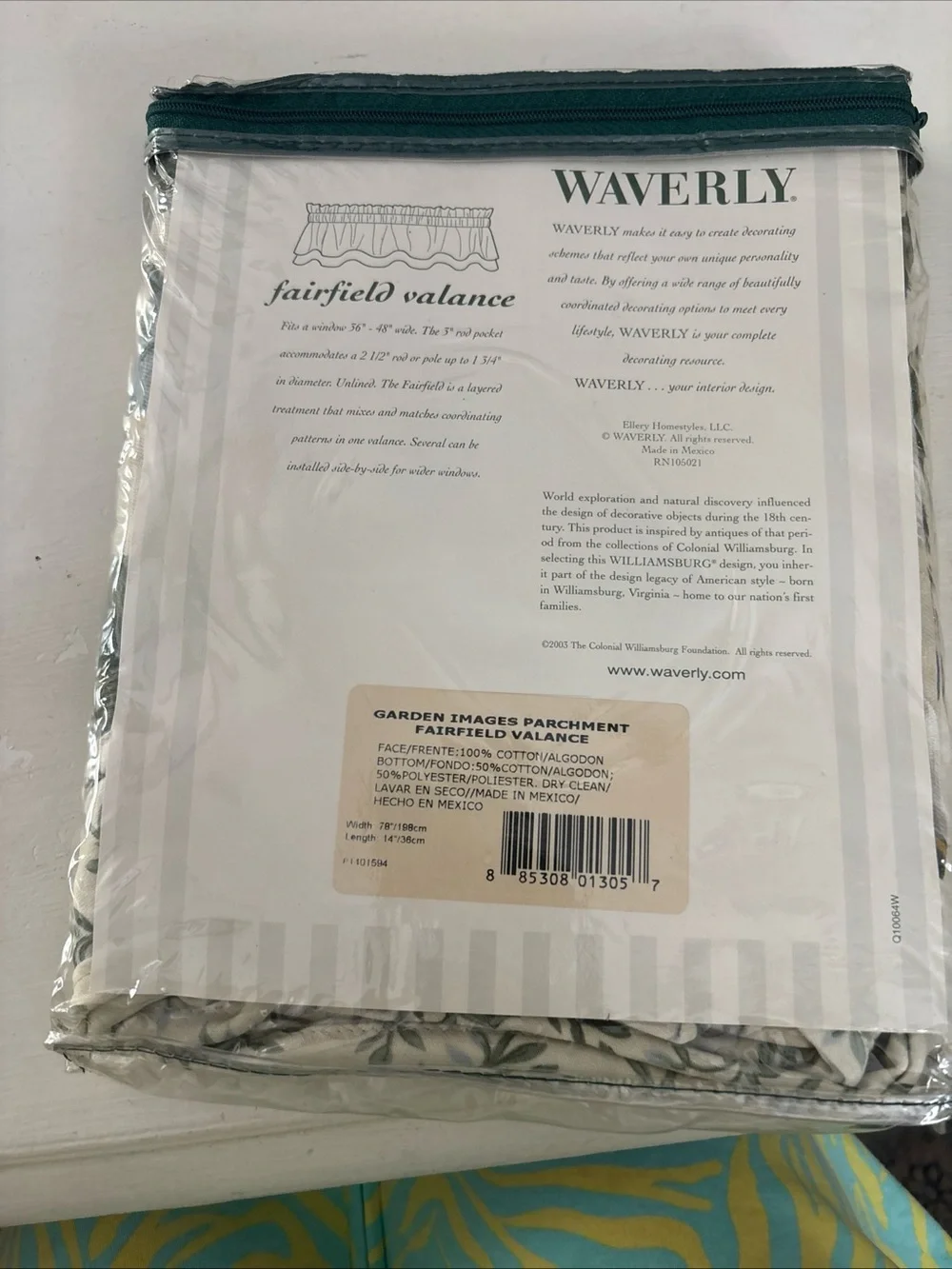 Waverly Fairfield Valance in Multicolor Floral